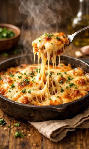 Cheesy Baked Skillet Dinner (Comfort Food Favorite)